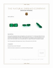 3.11 Ct.Tw.Total Carat Weight Emerald Pair from Zambia Appraisal