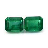 6.05 Ct.Tw.Total Carat Weight Emerald Pair from Zambia Video