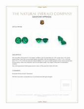 3.84 Ct.Tw.Total Carat Weight Emerald Pair from Zambia Appraisal
