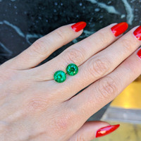 3.84 Ct.Tw.Total Carat Weight Emerald Pair from Zambia Life Style