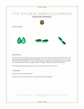 4.14 Ct.Tw.Total Carat Weight Emerald Pair from Zambia Appraisal