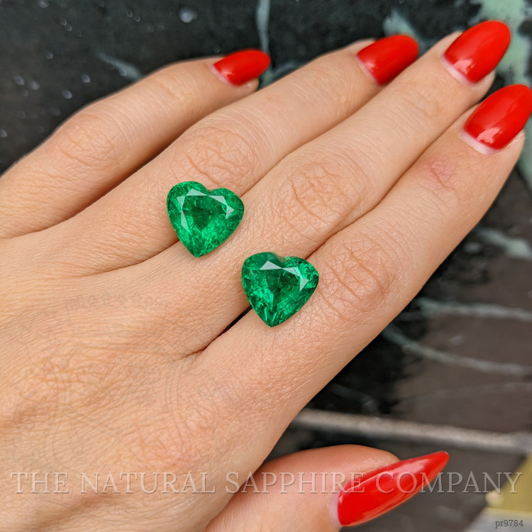 10.57 Ct.Tw. Emerald Pair from Zambia