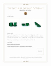 4.45 Ct.Tw.Total Carat Weight Emerald Pair from Zambia Appraisal
