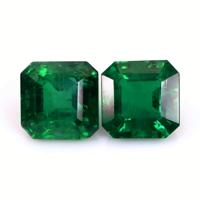 4.45 Ct.Tw.Total Carat Weight Emerald Pair from Zambia Video