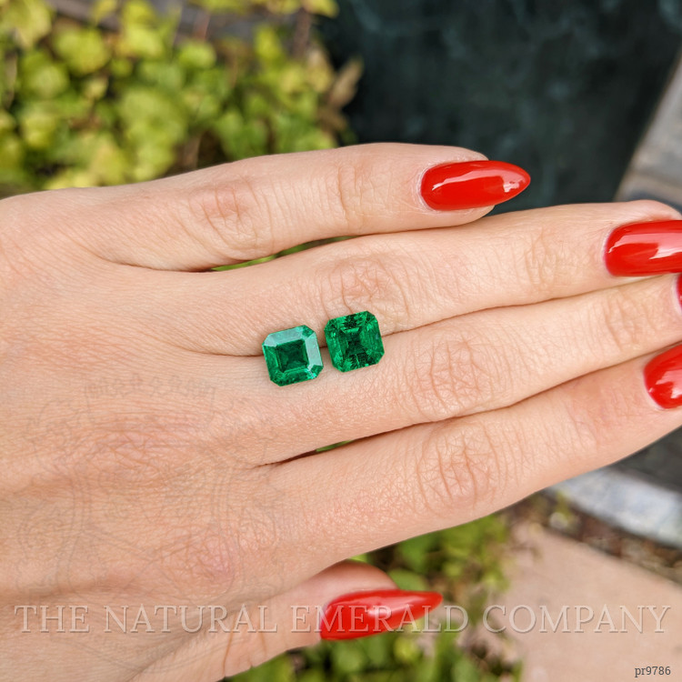 4.45 Ct.Tw. Emerald Pair from Zambia