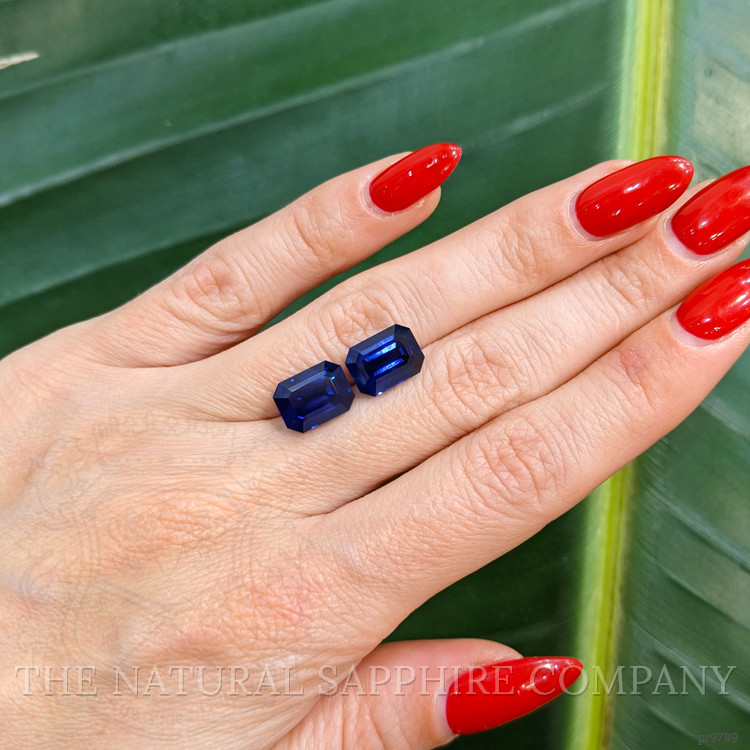 10.66 Ct.Tw. Blue Sapphire Pair from Ceylon (Sri Lanka)