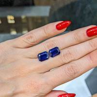 10.66&nbsp;Ct.Tw.Total Carat Weight Blue Sapphire Pair from Ceylon (Sri Lanka) Life Style