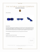 5.64 Ct.Tw.Total Carat Weight Blue Sapphire Pair from Ceylon (Sri Lanka) Appraisal