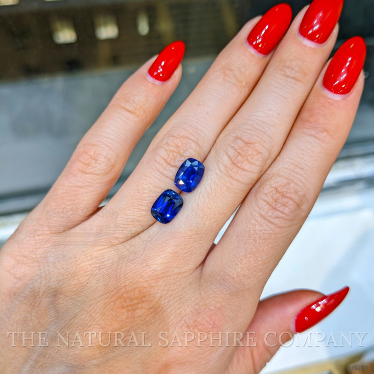 5.64 Ct.Tw. Blue Sapphire Pair from Ceylon (Sri Lanka)