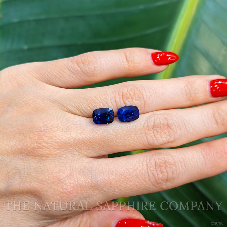 5.64 Ct.Tw. Blue Sapphire Pair from Ceylon (Sri Lanka)