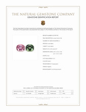 1.90 Ct.Tw.Total Carat Weight Pink Tourmaline Pair from Nigeria Scan Report