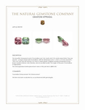 5.00 Ct.Tw.Total Carat Weight Pink Tourmaline Pair from Afghanistan Appraisal