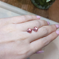 3.68 Ct.Tw.Total Carat Weight Pink Tourmaline Pair from Afghanistan Life Style
