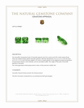 0.95 Ct.Tw.Total Carat Weight Tsavorite Garnet Pair from Tanzania Appraisal