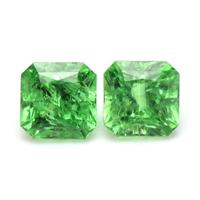 0.79 Ct.Tw.Total Carat Weight Tsavorite Garnet Pair from Tanzania Video