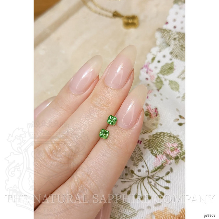 0.79 Ct.Tw. Tsavorite Garnet Pair from Tanzania