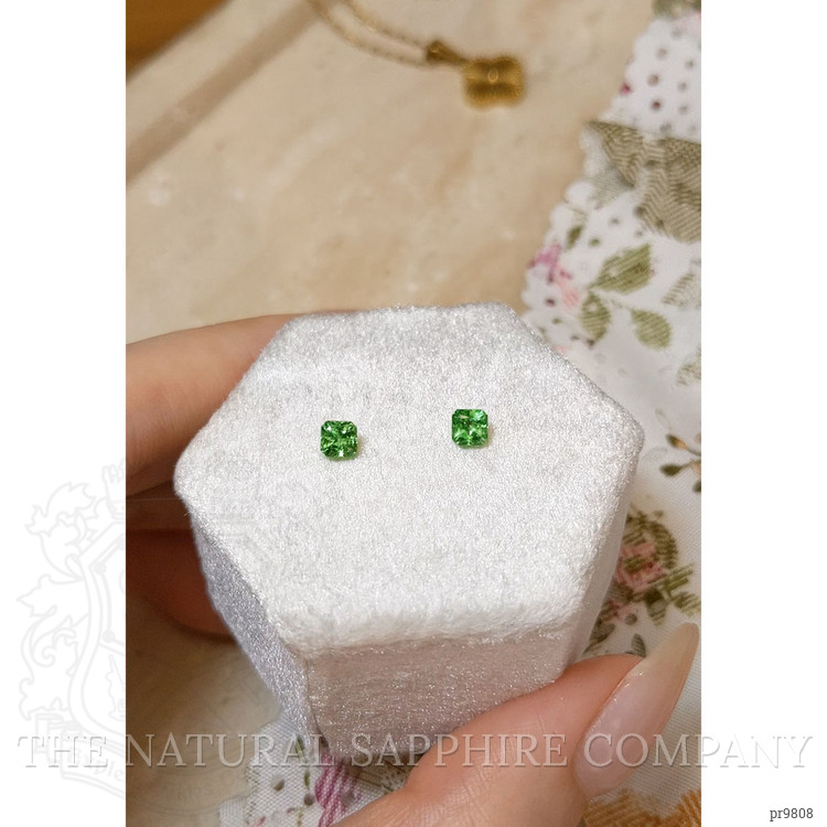 0.79 Ct.Tw. Tsavorite Garnet Pair from Tanzania