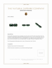 10.07 Ct.Tw.Total Carat Weight Green Sapphire Pair from Africa Appraisal