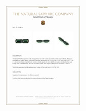 10.07 Ct.Tw.Total Carat Weight Green Sapphire Pair from Africa Appraisal