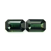 10.07 Ct.Tw.Total Carat Weight Green Sapphire Pair from Africa Video