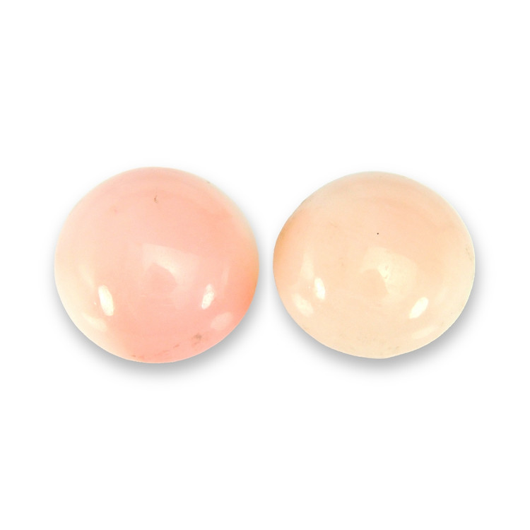 4.26 Ct.Tw. Cabochon Coral Pair from Italy