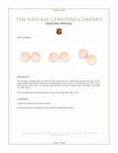 6.53&nbsp;Ct.Tw.Total Carat Weight Cabochon Coral Pair from Italy Appraisal