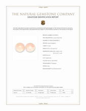 6.53 Ct.Tw.Total Carat Weight Salmon and White Cabochon Coral Pair from Italy Scan Report