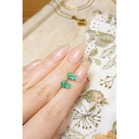 1.89 Ct.Tw.Total Carat Weight Emerald Pair from Brazil Life Style