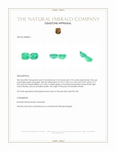 5.17 Ct.Tw.Total Carat Weight Emerald Pair from Brazil Appraisal