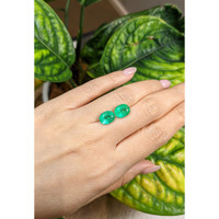 5.17 Ct.Tw.Total Carat Weight Emerald Pair from Brazil Life Style
