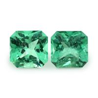 2.34 Ct.Tw.Total Carat Weight Emerald Pair from Zambia Video