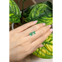 2.34 Ct.Tw.Total Carat Weight Emerald Pair from Zambia Life Style