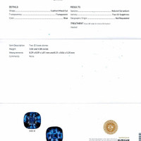 6.10 Ct.Tw.Total Carat Weight Blue Sapphire Pair from Ceylon (Sri Lanka) Scan Report