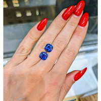 6.10&nbsp;Ct.Tw.Total Carat Weight Blue Sapphire Pair from Ceylon (Sri Lanka) Life Style
