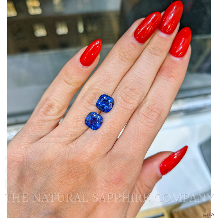 6.10 Ct.Tw. Blue Sapphire Pair from Ceylon (Sri Lanka)