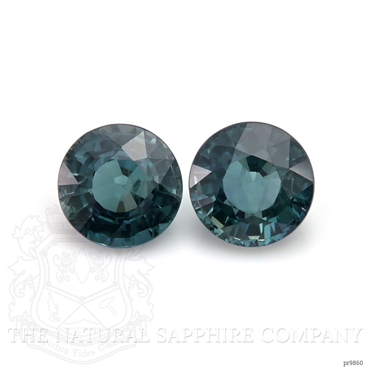 2.58 Ct.Tw. Bluish Green Sapphire Pair from Madagascar