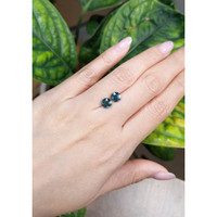 2.58&nbsp;Ct.Tw.Total Carat Weight Bluish Green Sapphire Pair from Madagascar Life Style