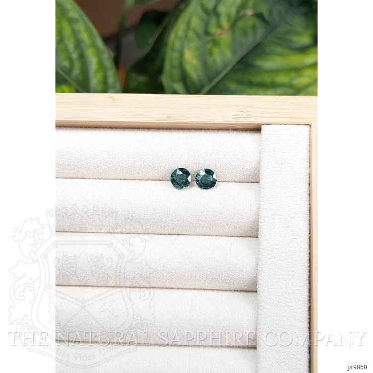 2.58 Ct.Tw. Bluish Green Sapphire Pair from Madagascar