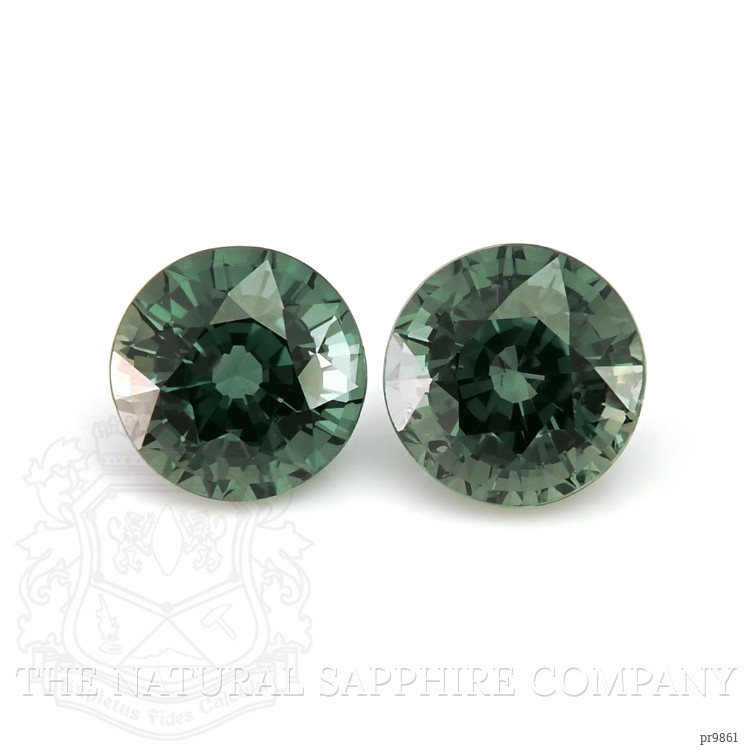 3.24 Ct.Tw. Green Sapphire Pair from Madagascar