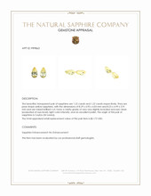 2.44 Ct.Tw.Total Carat Weight Yellow Sapphire Pair from Ceylon (Sri Lanka) Appraisal