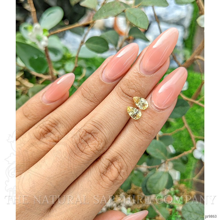 2.44 Ct.Tw. Yellow Sapphire Pair from Ceylon (Sri Lanka)