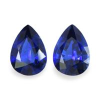 1.74&nbsp;Ct.Tw.Total Carat Weight Blue Sapphire Pair from Ceylon (Sri Lanka) Video