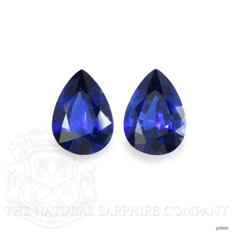 1.74 Ct.Tw. Blue Sapphire Pair from Ceylon (Sri Lanka)