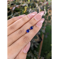 1.74&nbsp;Ct.Tw.Total Carat Weight Blue Sapphire Pair from Ceylon (Sri Lanka) Life Style