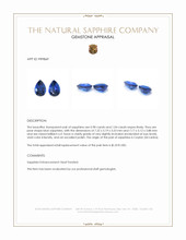 2.02 Ct.Tw.Total Carat Weight Blue Sapphire Pair from Ceylon (Sri Lanka) Appraisal
