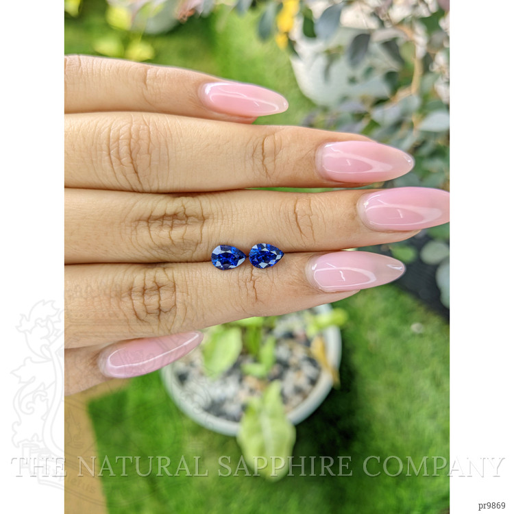2.02 Ct.Tw. Blue Sapphire Pair from Ceylon (Sri Lanka)