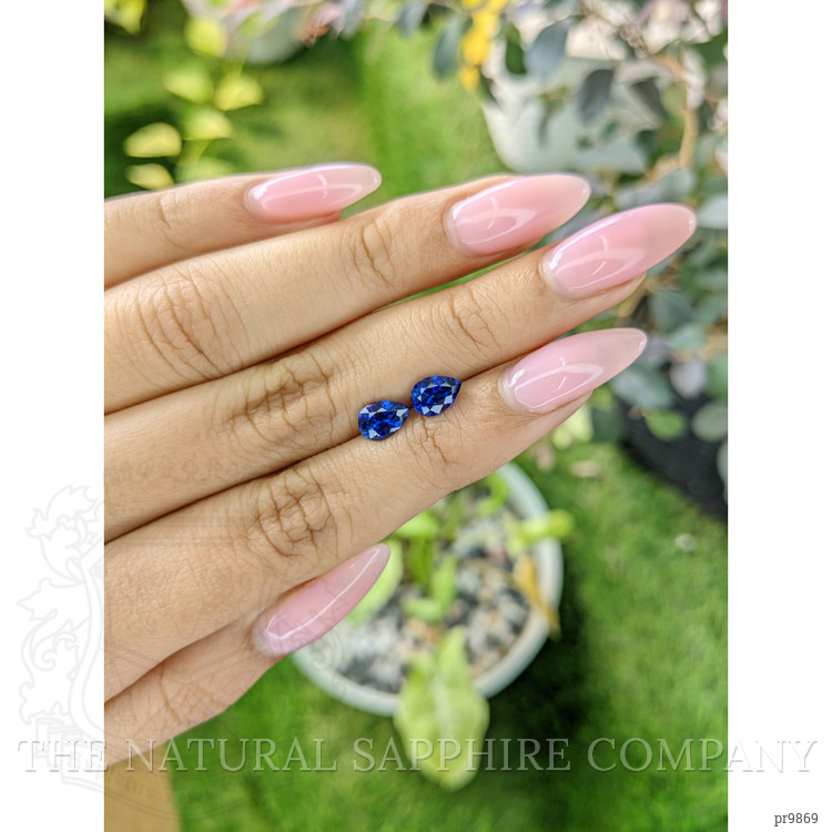 2.02 Ct.Tw. Blue Sapphire Pair from Ceylon (Sri Lanka)