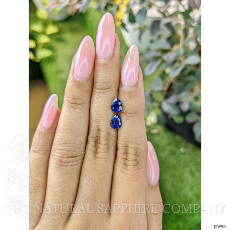 2.02 Ct.Tw. Blue Sapphire Pair from Ceylon (Sri Lanka)