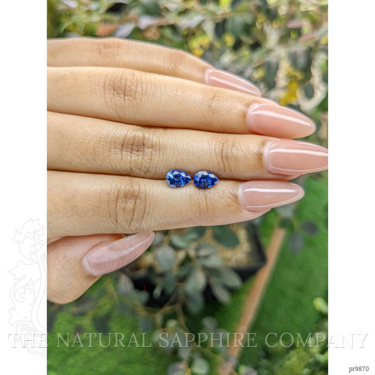 1.75 Ct.Tw. Blue Sapphire Pair from Ceylon (Sri Lanka)
