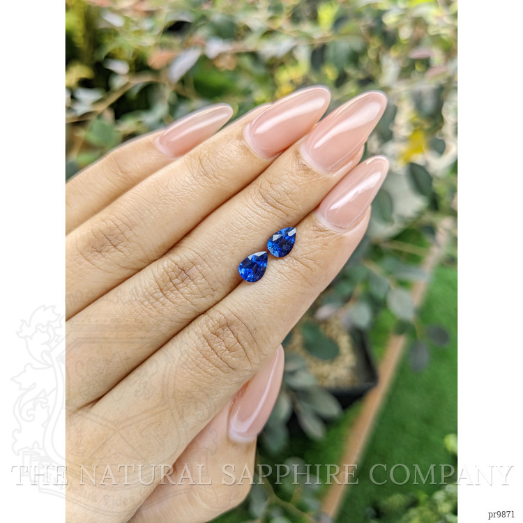 1.78 Ct.Tw. Blue Sapphire Pair from Ceylon (Sri Lanka)